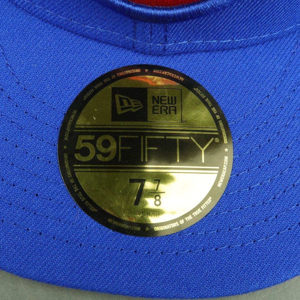 New Era Detroit Pistons Blue Back Half 59FIFTY Fitted Cap Hat Size 7 7/8 - Picture 11 of 16